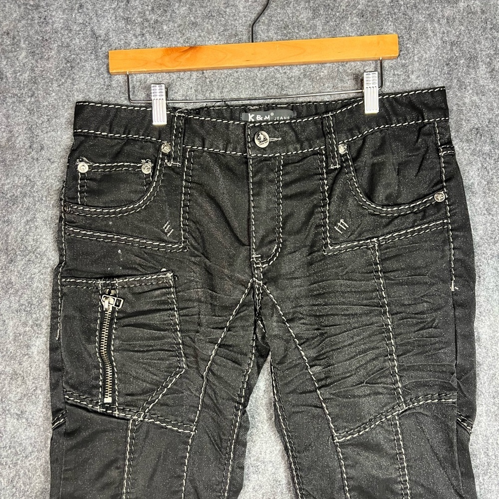Kosmo Lupe Jeans Men’s Size 34x32 Slim Fit Jeans Black - Picture 2 of 11